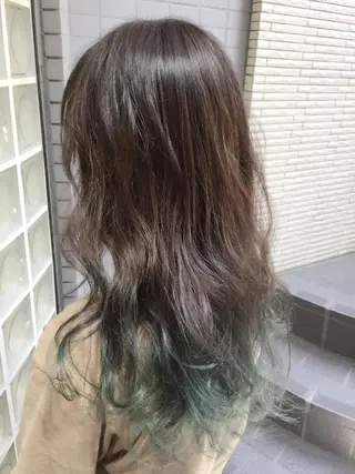 ロング カラー パーマ ヘアアレンジ サロウィン柏所属・神山 昌子のヘアスタイル