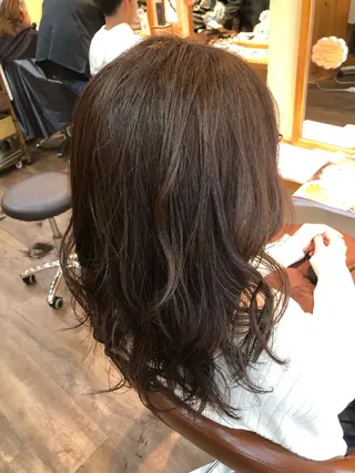 セミロング ✨🌿大人可愛い愛さ れhair🌿✨松本のヘアスタイル