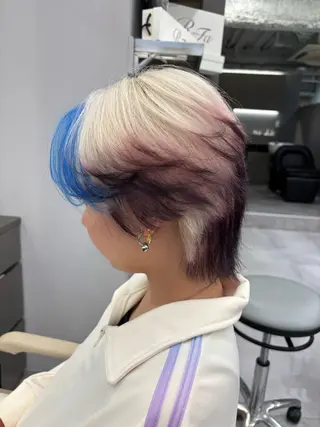 ミディアム カラー 名古屋／デザイン／ ブリーチ/松井亮磨のヘアスタイル