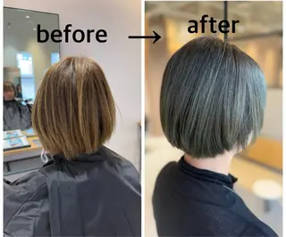 ショート カラー ✨艶髪職人艶カラー✨ 中本輝人のヘアスタイル