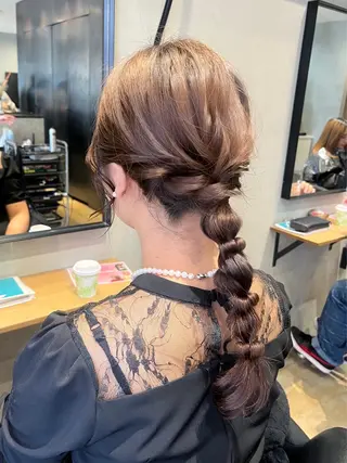 ロング ヘアアレンジ みわ/博多 ブリーチ/メンズヘアのヘアスタイル