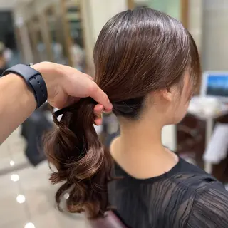 ミディアム パーマ 韓国風パーマ🌿コテ 巻き風パーマ/るいのヘアスタイル