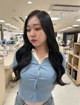 ロング カラー お悩み改善 黄金比みくのヘアスタイル