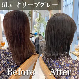 ショート カラー ブリーチなし✨艶髪 カラー𓃲YAGIのヘアスタイル