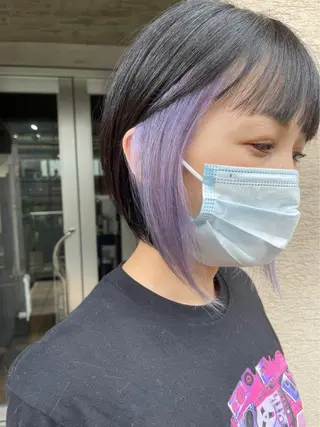 ショート カラー ARCANAブリーチ レイヤーカット/原宿のヘアスタイル