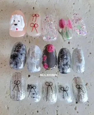 ネイル 3dパーツ/流行り 👧shushu❤️のネイルデザイン