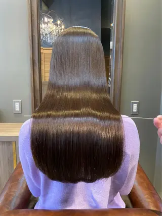 ロング カラー LOANA カラー &縮毛モデル募集のヘアスタイル