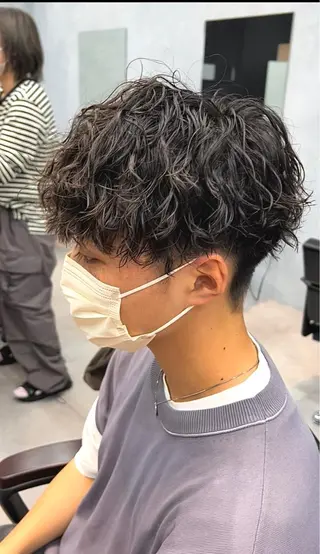 ショート パーマ メンズ 🦩パーマン🦩佐藤 航太のヘアスタイル