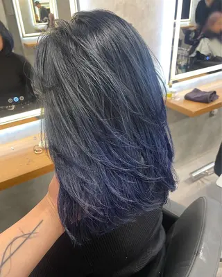 ミディアム カラー ヘアアレンジ 透明感カラー/推しカ ラー☁️JURAのヘアスタイル