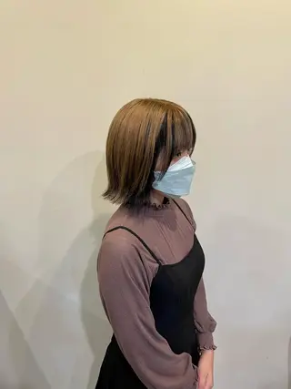 ミディアム 亀川蓮 Agu hairのヘアスタイル
