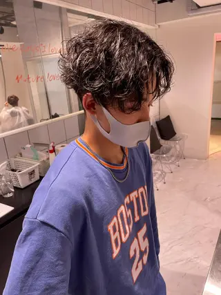 ショート カラー パーマ ヘアアレンジ メンズ キッズ ネイル マツエク・マツパ スパイキー/フェザー /波巻き/かいとのヘアスタイル