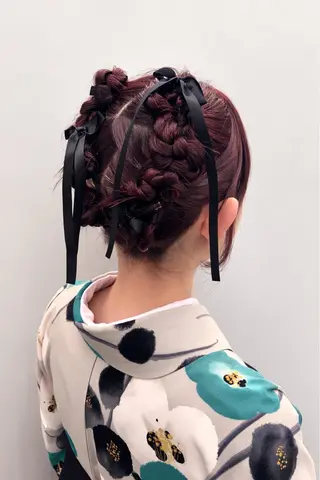 ミディアム ヘアアレンジ ️ブリーチなし透明感 /アレンジ🎀こゆきのヘアスタイル