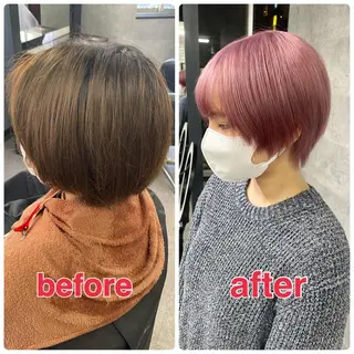 ショート カラー ハイトーンエクステ 🎩カズキ🎩のヘアスタイル