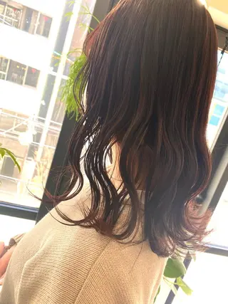 セミロング カラー ヘアアレンジ ボブ /ニュアンス/ satomi🧸💖のヘアスタイル