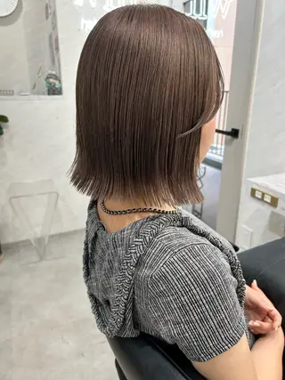 ミディアム カラー 髪質改善will hairdesignのヘアスタイル