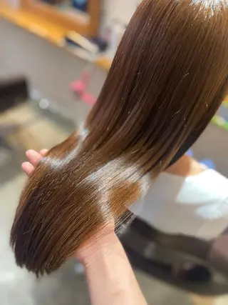 ロング カラー 髪質改善×矯正🫧 韓国ヘアasamiのヘアスタイル