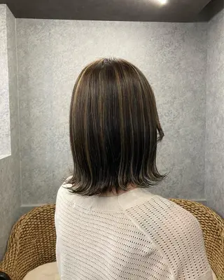 ミディアム カラー ヘアアレンジ/ カラー/hazukiのヘアスタイル