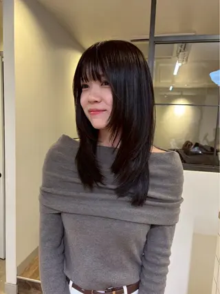 カラー miku/天神 艶カラーのヘアスタイル