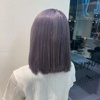 ミディアム カラー ボブ／ブリーチカラー ／ゆづき🌟のヘアスタイル