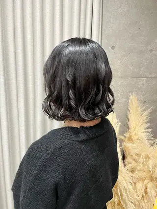 ショート パーマ ロングパーマ木村 ボブパーマのヘアスタイル