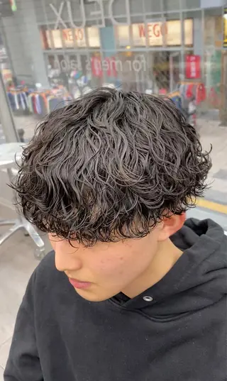 ショート パーマ メンズ おしゃれパーマ メンズ特化/みーまんのヘアスタイル