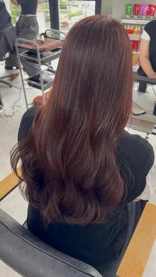 ロング カラー 赤み無し柔らかカラー 【梅田】madokaのヘアスタイル