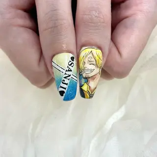 ロング 池袋痛ネイル Nok. 渡辺のネイルデザイン