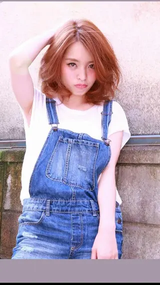 セミロング カラー パーマ Hair&Make EARTHのヘアスタイル