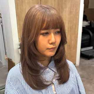 セミロング オリーブ/髪質改善/ 縮毛矯正/あいり🫒のヘアスタイル