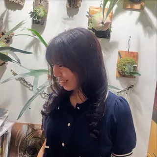 カラー パーマ 松原 樹里のヘアスタイル