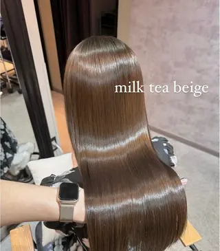 ロング カラー パーマ 表参道/ハイライト バレイヤージュのヘアスタイル