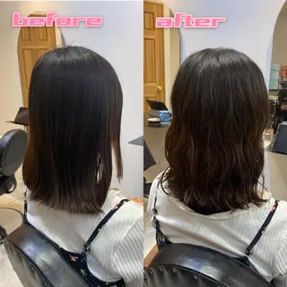 セミロング パーマ ブリーチ縮毛矯正/ デサキ ショウヘイのヘアスタイル