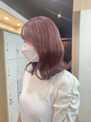 ミディアム カラー ヘアアレンジ 小顔カット/艶 カラー特化♡MIHOのヘアスタイル