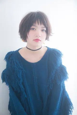 ショート カラー パーマ 羽田 ひろむのヘアスタイル