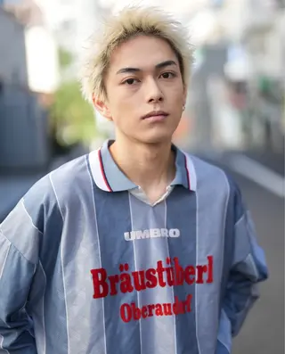 ショート カラー メンズ グランジヘア 無造作ヘアHYUGAのヘアスタイル