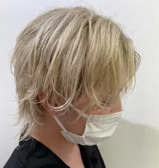 ショート カラー パーマ メンズ 【メンズ特化】 池田大成✂︎のヘアスタイル