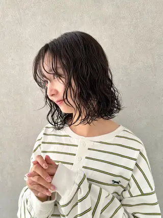パーマ sea by luvismけやき通り2号店所属・ボブ/ショート/ 縮毛矯正/岸本恭明のヘアスタイル