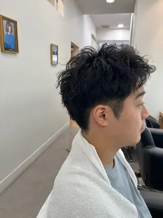 パーマ メンズ mod's hair 福岡姪浜店所属・‪✂︎‬mod's / 白水 雅人‪✂︎のヘアスタイル