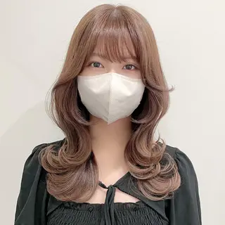 ロング 🌹ハッシュカット、 レイヤー韓国ヘア🌹のヘアスタイル