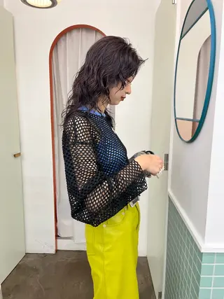 カラー レイヤー/ケアパーマ /ニュアンス/モードのヘアスタイル