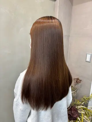 ミディアム 髪質改善ストレート/ ブリーチ／渋谷　福田のヘアスタイル