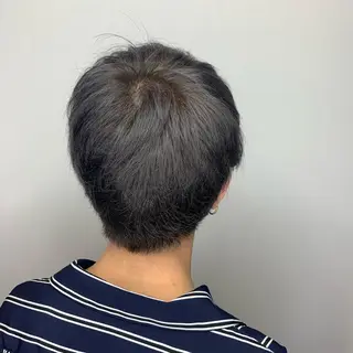 ショート カラー メンズ 艶髪/白髪ぼかし ヘッドスパ/大野結菜のヘアスタイル