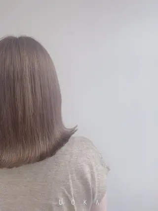 ミディアム カラー 松本 菜那のヘアスタイル