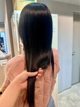 ロング 縮毛矯正+モテカラー 🎀✨MIHOのヘアスタイル