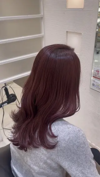 ロング カラー 💖大人韓国ヘア💖 韓国艶カラー【銀座】のヘアスタイル