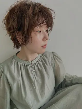 ショート うる艶レイヤーカット hinakoのヘアスタイル