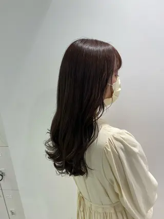 ミディアム カラー パーマ ヘアアレンジ ネイル マツエク・マツパ 韓国風ベージュ🤎 赤みなし🌿横浜🤎のヘアスタイル