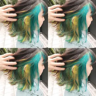 ミディアム カラー ヘアアレンジ ブリーチ/ヘアケア 🪞TAKUMA🪞のヘアスタイル