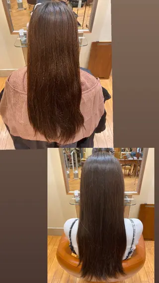 ロング カラー 谷 花音のヘアスタイル