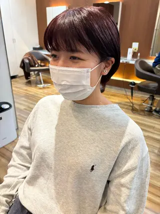 ショート カラー 池田理紗/メンズ カット/切りっぱなしのヘアスタイル